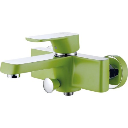 Shower mixer D&K Berlin Humboldt DA1433212, one -leaf, chrome/green