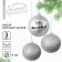New Year's Christmas balls “Happy New Year!”, For New Year, plastic, d = 8, 3 pcs., Silver color