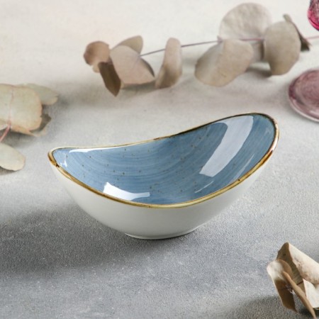 Ceramic sapphire salad, 14.5 × 8 × 6 cm, blue color