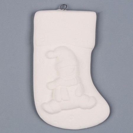 Christmas tree decoration for painting "sock" with a suspension, brush-2