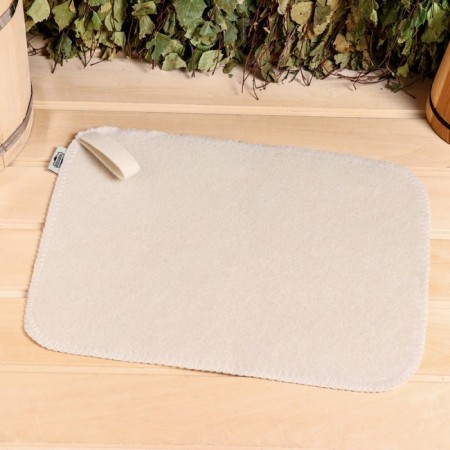 Bath mat "Classic", felt, white, 40x30cm