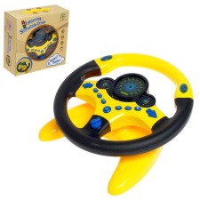 Musical steering wheel “Super driver”, light and sound effects, works from batteries