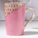 Ceramic “Geometry” mug, 350 ml, pink color