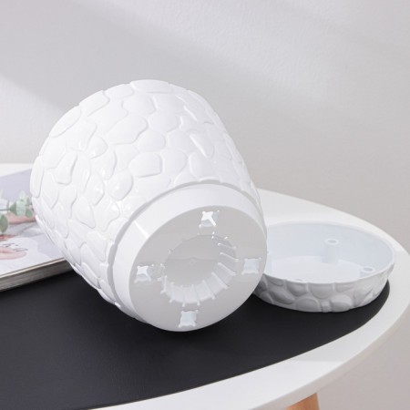 Pot with the pallet "pebbles", 3 l, white color-2