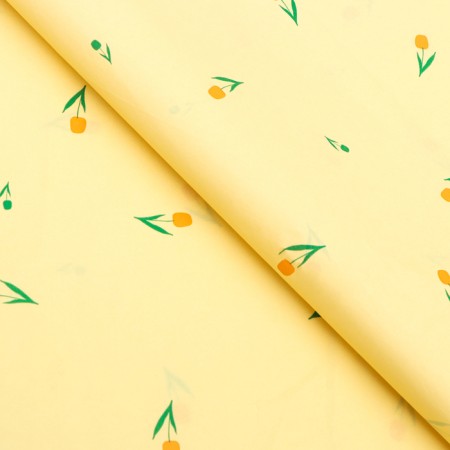 Package Paper with silence, "flowers", yellow, 50 cm x 70 cm 17 grams