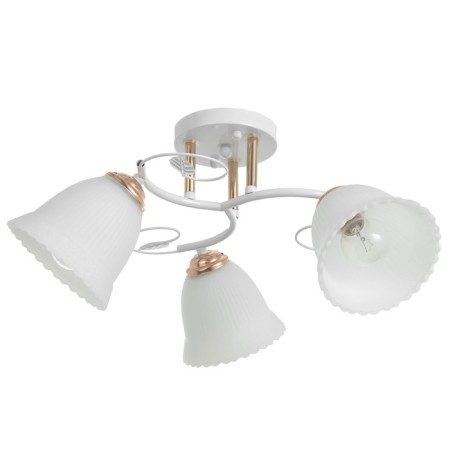 Luisa chandelier 3x60W E27 gold/white 48x48x24cm