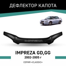 Дефлектор капота Defly, для Subaru Impreza (GD,GG), 2002-2005