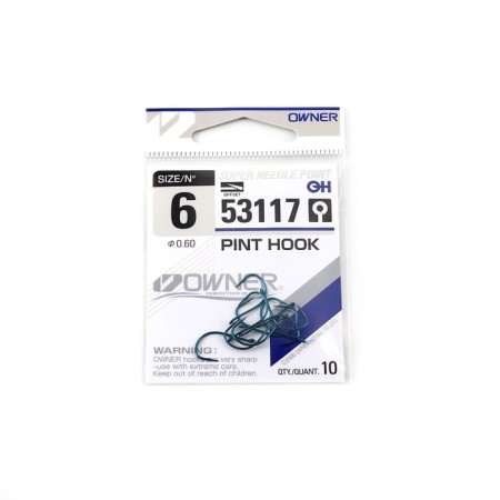 The hook Owner Pint Hook Blue No. 6, 10 pcs.