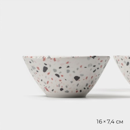 Набор салатников фарфоровых Magistro Terazzo, 700 мл, 16×7,4 см, 2 шт-2