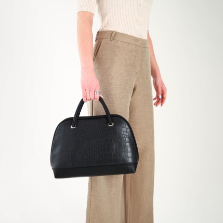 Female bag Textura, tout, average size, black color-9