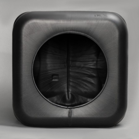 Shower tank, 150 liters, with a lid, with a crane thread, black-4