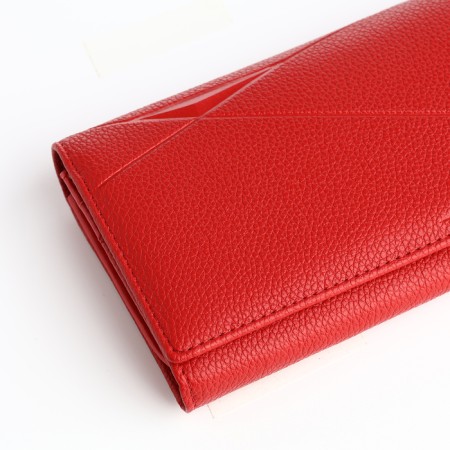 Women's wallet on magnet, red color-2