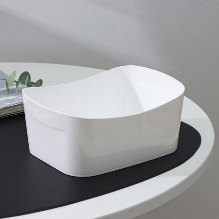Basket for storage without a lid, 1.6 l, 19 × 14 × 8 cm, white color-2