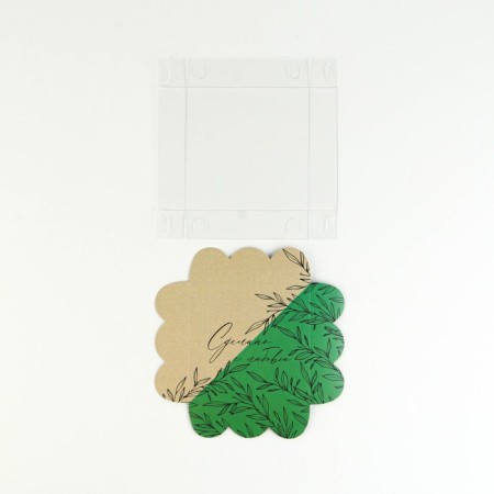 Bearbox, confectionery packaging with PVC lid, “made with love”, 10.5 x 10.5 x 3 cm-4
