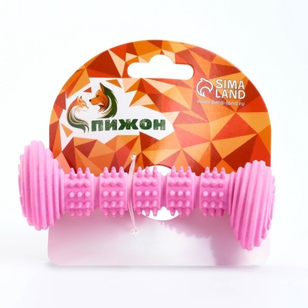 Dog toy "stick", tpr, massage, 14.2 x 5.2 cm, pink-4