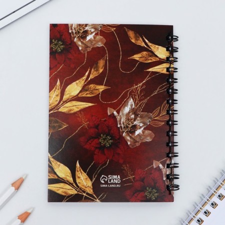 Set "Golden Teacher": Notepad A6, 60 liters. magnetic bookmarks and pen-7