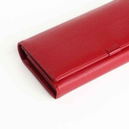 Women's wallet on magnets, burgundy color-2