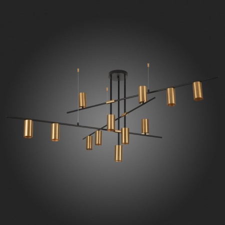 Ceiling lamp ST LUCE. SL1206.402.12. Sormano. 12x7 W, GU10, 120x120x65 cm, black color-5