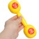 The rattle "Joy", the color is yellow/red, I