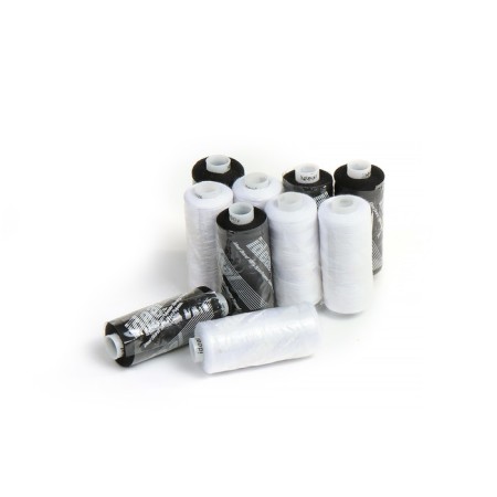 A set of household threads IDEAL 40/2, length 366 m, assorted color (white, black), 10 pcs in units-4
