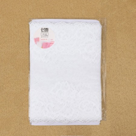Lace elastic fabric, 190 mm × 2.7 ± 0.5 m, white color-3
