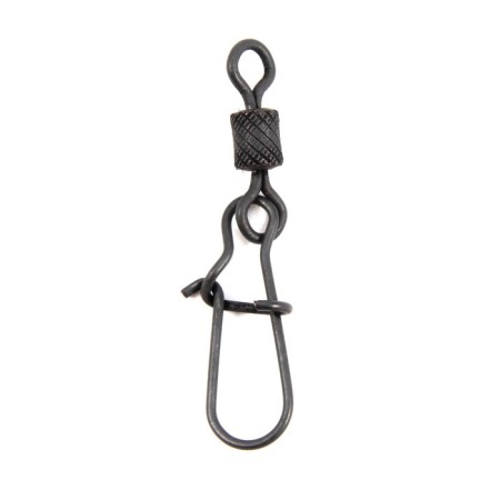 Swerting with a fastener Namazu Pro Rolling Ribbed Swivel, Carbon, size 5. Test-35 kg-1