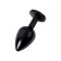 Anal plug with the Toyfa Metal rhinestone, black, ruby, 8.2 cm, d = 3.4 cm
