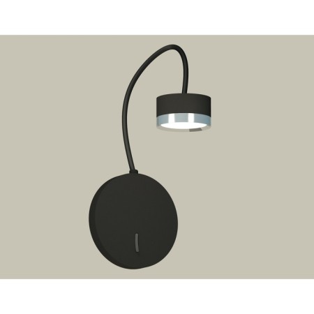 Wall lamp with Ambrella Light, XB9596151, GX53 LED 12 W switch, black sand, silver color