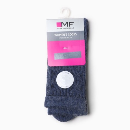 Women's socks, indigo melange, size 25-27-2
