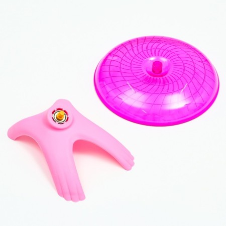 Carno running plate for rodents, 18 x 18 x 11 cm, pink-4