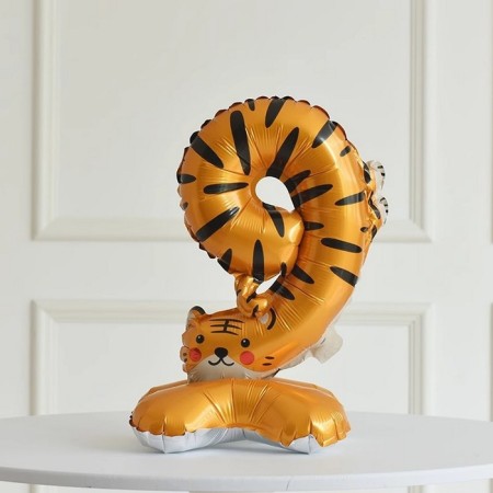 Foil ball 24 "Number 9" on a stand, tiger-1