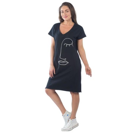Women's dress, size 44, black color-2