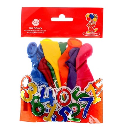 Shar Latex 12 “Figure 9”, pastel, 2-sided, set 10 pcs., Mix color-1
