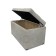 Puff with a lid and weighting, 800 × 400 × 420 mm, Dakota velor, Ivory color