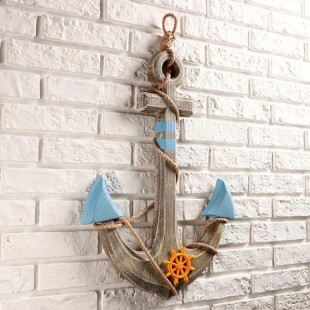 Interior anchor with a rope and a helm, 60*44cm-1