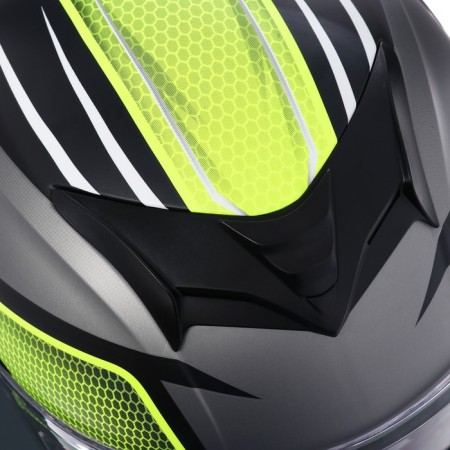 Helmet integral, graphics, light green, size l, ff867-5