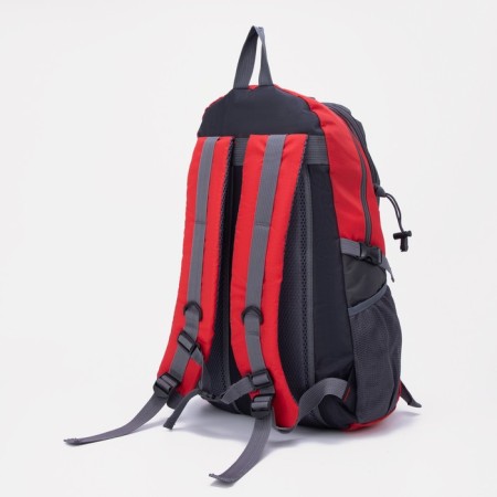 Tourist backpack with extension, 7 liters, 2 lightning departments, 4 pockets, black/red color-1