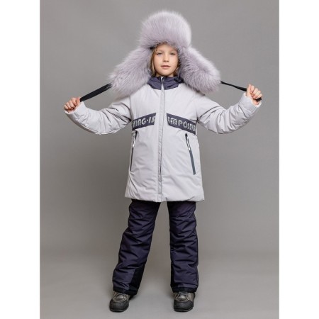 Children's cap, size 54, gray color-1
