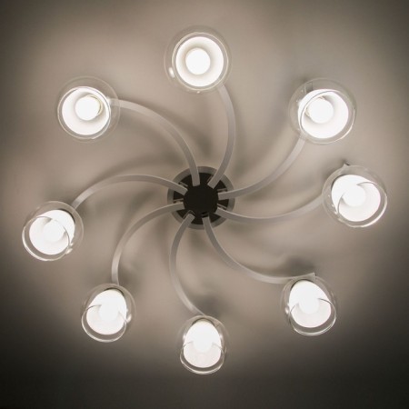 Ceiling chandelier Citilux "Christie" CL152180, 79x79x19 cm, 8x75W, E27, white color-10