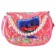 Children's bag on the valve, 6x12x16 cm, adjustable belt, bright pink mix