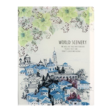 A4 folder format, with 40 transparent files "City", mix-3