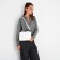 Bag Cross-Bodi with a zipper, white color