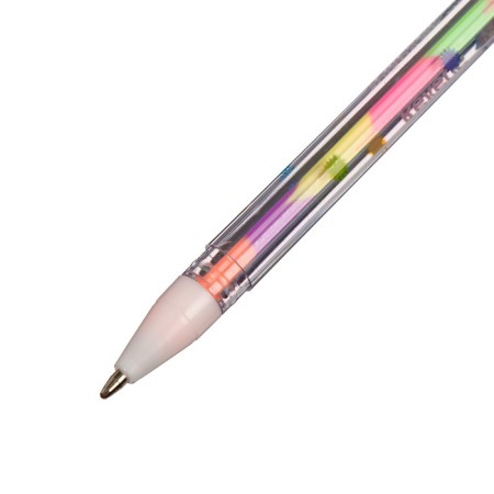 A set of gel pens 6 pieces, multi -colored rods, in plastic packaging-3