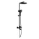 The shower system "RMS" SUS125BL-009DK, tropical shower, stainless steel, black