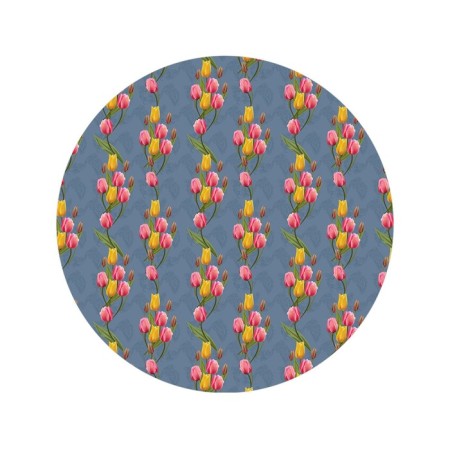 Pareo and beach rug "Spring flowers", d = 150 cm-1