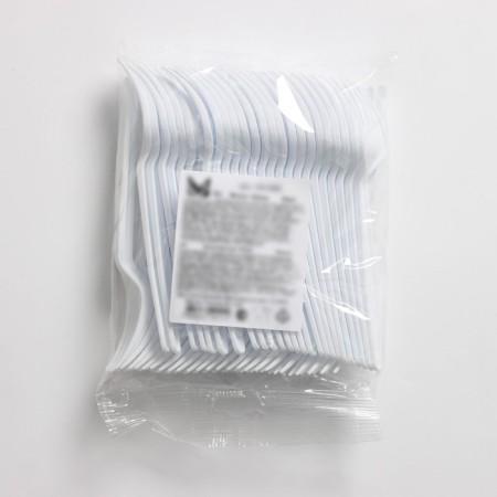 Disposable plug Nature, 15.8 cm, made of corn starch, white color, mix-2
