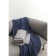 Blave made of washed cotton dark blue in color Essential, size 130x180 cm