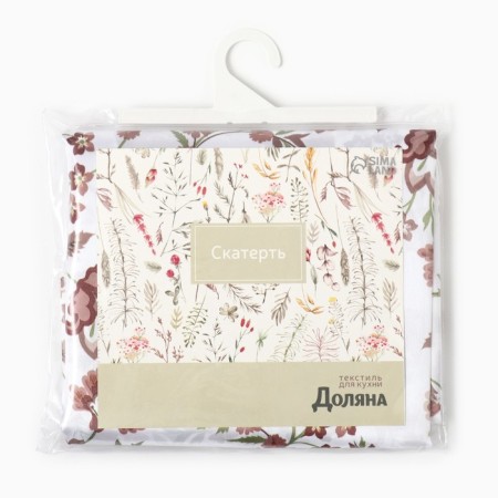 Dolyana tablecloth "Red Flowers" 145x220 cm, 100% p/e-8
