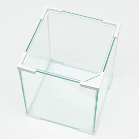 Aquarium "Cube", cover glass, 31 liter, 30 x 30 x 35 cm, white corners-2