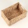Storage basket, rectangular, 32 x 22 x 13.5 cm, water hyacinth, metal. frame